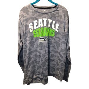 Seattle Seahawks Blue Camo Long Sleeve Shirt size XL, MSX by Michael Strahan